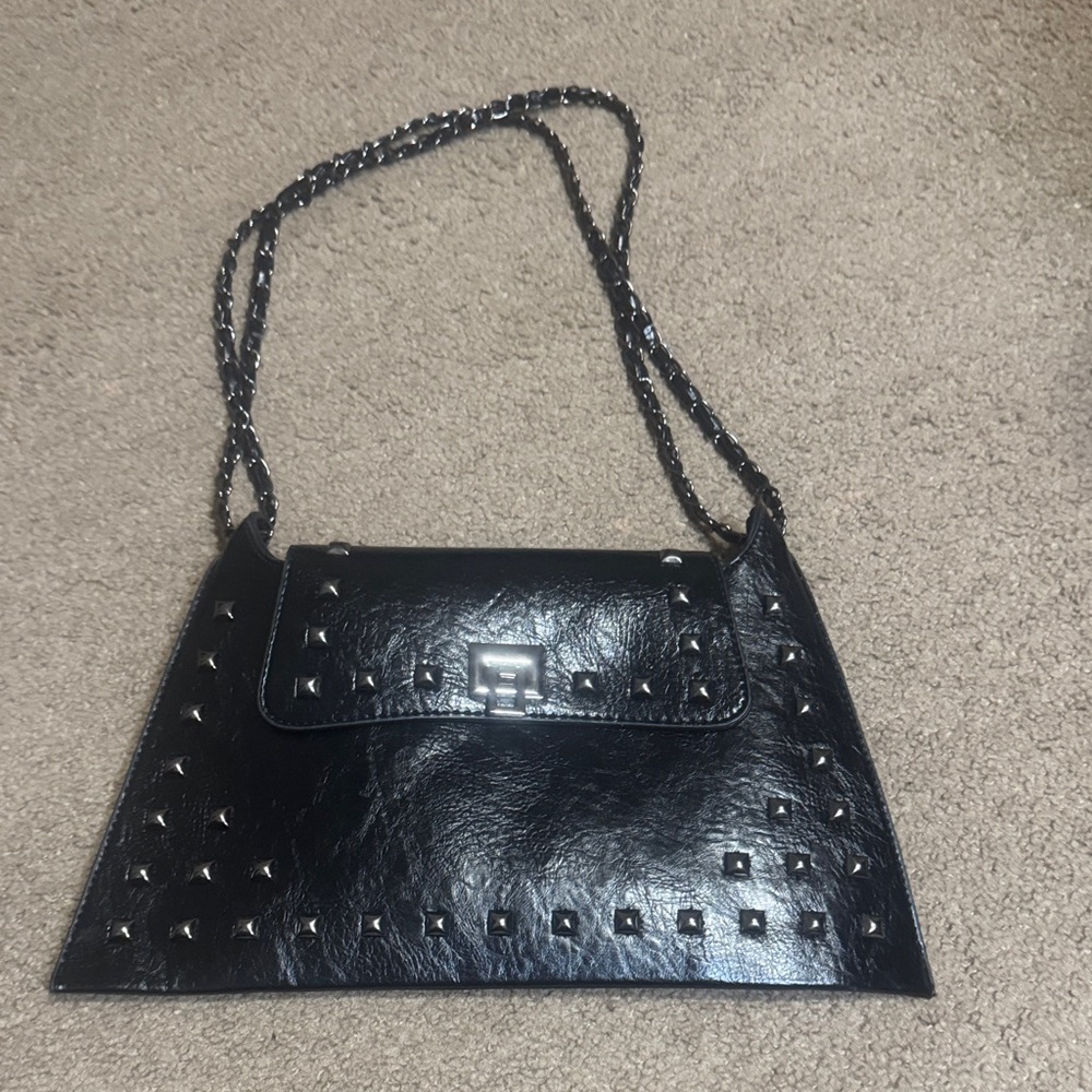 Black Studded Women's Bag